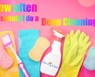 Detergents and cleaning accessories in pastel color. Cleaning service, small business idea, spring cleaning concept. Flat lay, Top view.